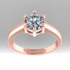 Eternity Elegance Round Diamond Ring Made In 18/14/10 KT Gold Embellished With Certified Lab Diamonds For The Wedding And Anniversary Gift