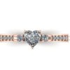 Heart Solitaire Diamond Ring Made In 18 / 14 / 10 KT Gold Studded With Certified Lab Diamonds For The Wedding And Anniversary Gift For Her
