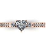Heart Solitaire Diamond Ring Made In 18 / 14 / 10 KT Gold Studded With Certified Lab Diamonds For The Wedding And Anniversary Gift For Her