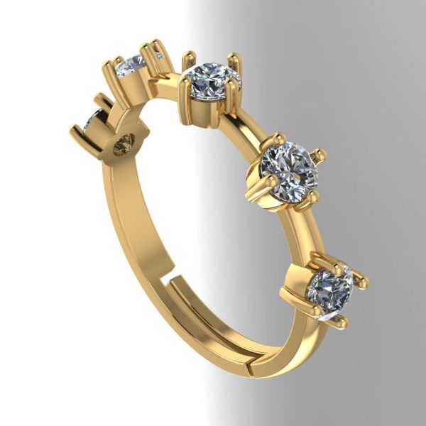 Beautiful Round Diamond Ring Made In 18/14/10 KT Gold Embellished With Certified Lab Diamonds For The Wedding And Anniversary Gift For Her