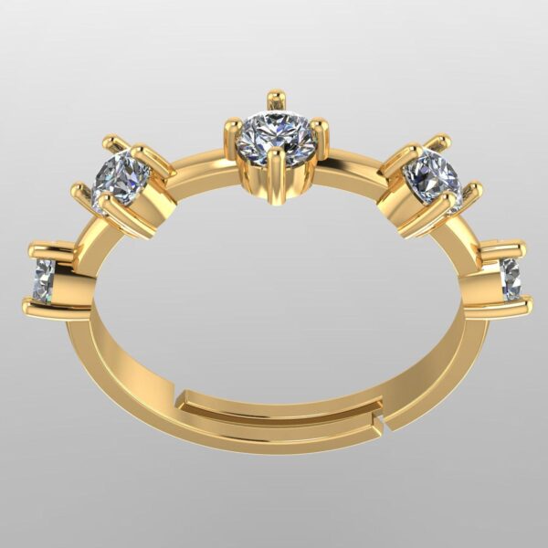 Beautiful Round Diamond Ring Made In 18/14/10 KT Gold Embellished With Certified Lab Diamonds For The Wedding And Anniversary Gift For Her