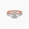 Beautiful Solitaire Emerald Ring Made In 1 8/14/10 KT Gold Embellished With Shinny Moissanite Diamonds For The Wedding And Anniversary Gift