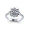 Elegance Round Diamond Ring Made In 18 / 14 / 10 KT Gold Embellished With Certified Lab Diamond For The Wedding And Anniversary Gift For Her