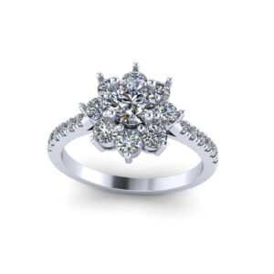 Elegance Round Diamond Ring Made In 18 / 14 / 10 KT Gold Embellished With Certified Lab Diamond For The Wedding And Anniversary Gift For Her