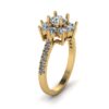 Elegance Round Diamond Ring Made In 18 / 14 / 10 KT Gold Embellished With Certified Lab Diamond For The Wedding And Anniversary Gift For Her