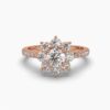 Elegance Round Diamond Ring Made In 18 / 14 / 10 KT Gold Embellished With Certified Lab Diamond For The Wedding And Anniversary Gift For Her