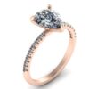 Pear Solitaire Beautiful Ring Made In 18 / 14 / 10 KT Gold Studded With Certified Lab Diamonds For The Wedding And Anniversary Gift For Her