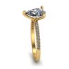 Pear Solitaire Beautiful Ring Made In 18 / 14 / 10 KT Gold Studded With Certified Lab Diamonds For The Wedding And Anniversary Gift For Her
