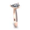 Pear Solitaire Beautiful Ring Made In 18 / 14 / 10 KT Gold Studded With Certified Lab Diamonds For The Wedding And Anniversary Gift For Her