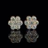 Beautiful Round Diamond Earring Made In 18 / 14 / 10 KT Gold Embellished With Certified Lab Diamonds For The Wedding And Anniversary Gift