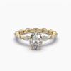 Beautiful Oval & Marquise Diamond Ring Made In 18/14/10 KT Gold Embellished With Certified Lab Diamonds For The Wedding And Anniversary Gift