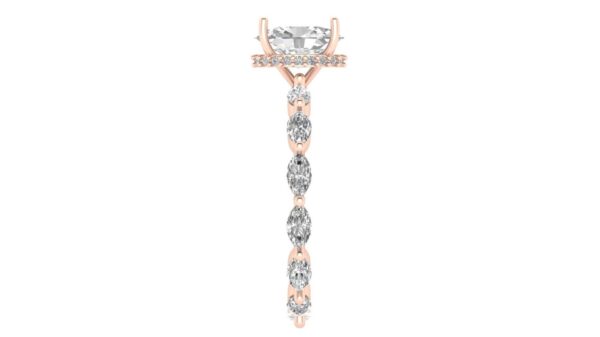 Beautiful Oval & Marquise Diamond Ring Made In 18/14/10 KT Gold Embellished With Certified Lab Diamonds For The Wedding And Anniversary Gift