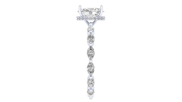 Beautiful Oval & Marquise Diamond Ring Made In 18/14/10 KT Gold Embellished With Certified Lab Diamonds For The Wedding And Anniversary Gift
