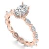 Beautiful Oval & Marquise Diamond Ring Made In 18/14/10 KT Gold Embellished With Certified Lab Diamonds For The Wedding And Anniversary Gift
