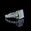 Beautiful Emerald & Round Diamonds Ring Made In 18/14/10 KT Gold Embellished With Certified Lab Diamond For The Wedding And Anniversary Gift