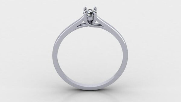 Round Solitaire Wedding Diamond Ring Made In 18 / 14 / 10 KT Gold Studded With Certified Lab Diamonds For The Wedding And Anniversary Gift