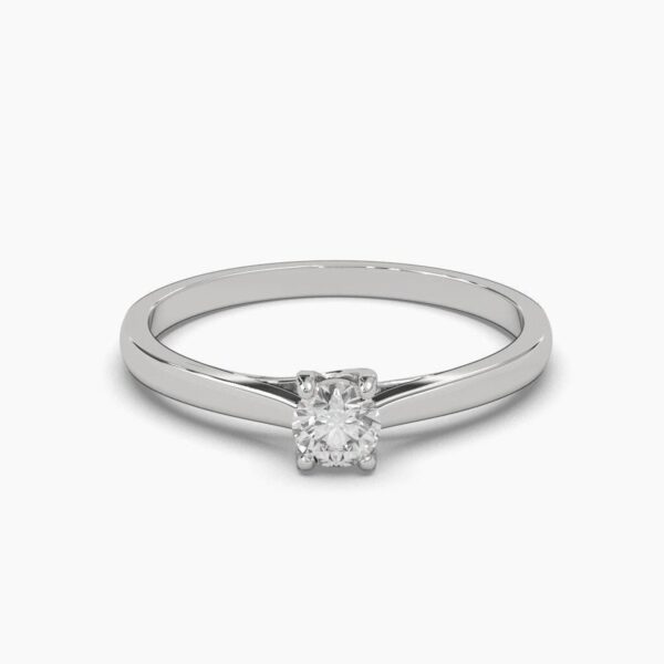 Round Solitaire Wedding Diamond Ring Made In 18 / 14 / 10 KT Gold Studded With Certified Lab Diamonds For The Wedding And Anniversary Gift