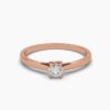 Round Solitaire Wedding Diamond Ring Made In 18 / 14 / 10 KT Gold Studded With Certified Lab Diamonds For The Wedding And Anniversary Gift