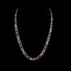 Multi Color Stone Diamond Necklace Made In 925 Sterling Silver Embellished With Shinny Moissanite Diamond For Birthday And Anniversary Gift