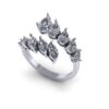 Pear And Marquise Diamond Ring Made In 18 / 14 / 10 KT Gold Embellished With Certified Lab Diamonds For The Wedding And Anniversary Gift