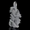 Iced Out Snake Design B Letter Pendant Made In 925Sterling Silver Studded With VVS Moissanite Diamond For The Birthday Gift , Unisex Pendant