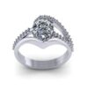 Pear Solitaire Unique Style Diamond Ring Made In 18/14/10 KT Gold Studded With Certified Lab Diamonds For The Wedding And Anniversary Gift