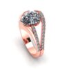 Pear Solitaire Unique Style Diamond Ring Made In 18/14/10 KT Gold Studded With Certified Lab Diamonds For The Wedding And Anniversary Gift