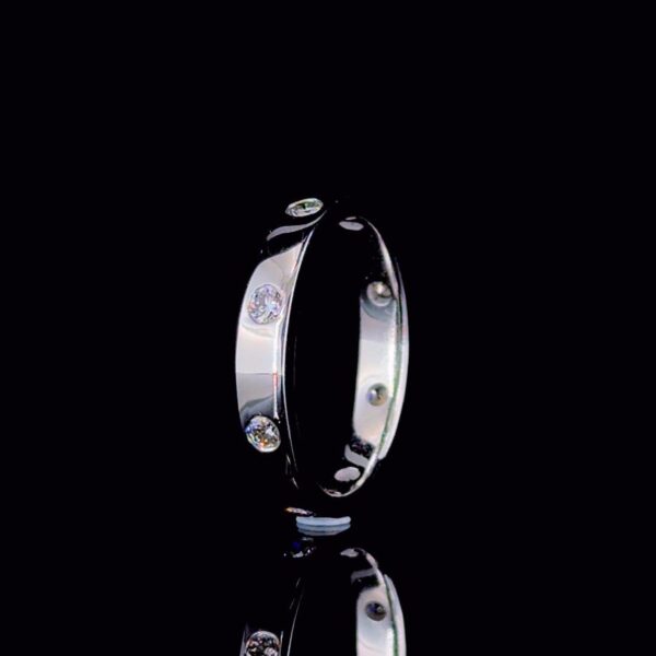 Eternal Shine Round Diamond Band Made In 18 / 14 / 10 KT Gold Embellished With Certified Lab Diamonds For The Wedding And Anniversary Gift
