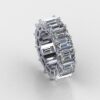 Beautiful Emerald Diamond Ring Made In 18 / 14 / 10 KT Gold Embellished With Certified Lab Diamonds For The Wedding And Anniversary Gift