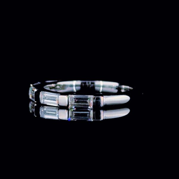 Luxury Baguette Diamond Wedding Band Made In 18/14/10 KT Gold Embellished With Certified Lab Diamonds For The Wedding And Anniversary Gift