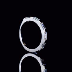 Luxury Baguette Diamond Wedding Band Made In 18/14/10 KT Gold Embellished With Certified Lab Diamonds For The Wedding And Anniversary Gift