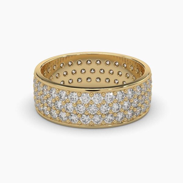 Round Diamond Unique Ring Made In 18 / 14 / 10 KT Gold Embellished With Certified Lab Diamonds For The Wedding And Anniversary Gift For Her