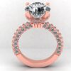 Glamorous Bridal Engagement Ring Made In 18 / 14 / 10 KT Gold Embellished With Certified Lab Diamonds For The Engagement And Wedding Gift