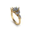 Beautiful Marquise Wedding Ring Made In 18 / 14 / 10 KT Gold Embellished With Certified Lab Diamonds For The Wedding And Anniversary Gift