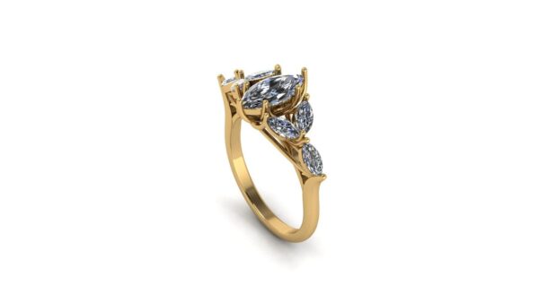 Beautiful Marquise Wedding Ring Made In 18 / 14 / 10 KT Gold Embellished With Certified Lab Diamonds For The Wedding And Anniversary Gift