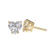 Heart-Shaped Diamond Stud Earrings Made In 18 / 14 / 10 KT Gold Embellished With Certified Lab Diamond For The Birthday And Anniversary Gift