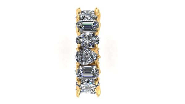 Beautiful Multi Stone Diamonds Ring Made In 18 / 14 / 10 KT Gold Studded With Certified Lab Diamonds For The Wedding And Anniversary Gift