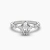 Elegant 1 ct Oval Diamond Engagement Ring Made In 18/14/10 KT Gold Studded With Certified Lab Diamonds For The Wedding And Engagement Ring