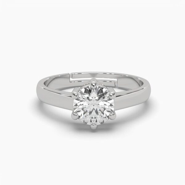 Eternity Elegance Round Diamond Ring Made In 18/14/10 KT Gold Embellished With Certified Lab Diamonds For The Wedding And Anniversary Gift