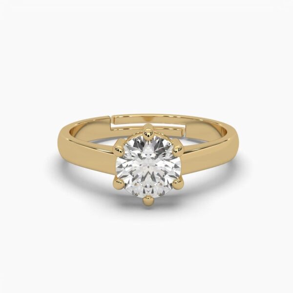 Eternity Elegance Round Diamond Ring Made In 18/14/10 KT Gold Embellished With Certified Lab Diamonds For The Wedding And Anniversary Gift