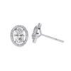 1 Ct Oval Halo Diamond Stud Earrings Made In 18/14/10 KT Gold Embellished With Certified Lab Diamonds For The Birthday And Anniversary Gift