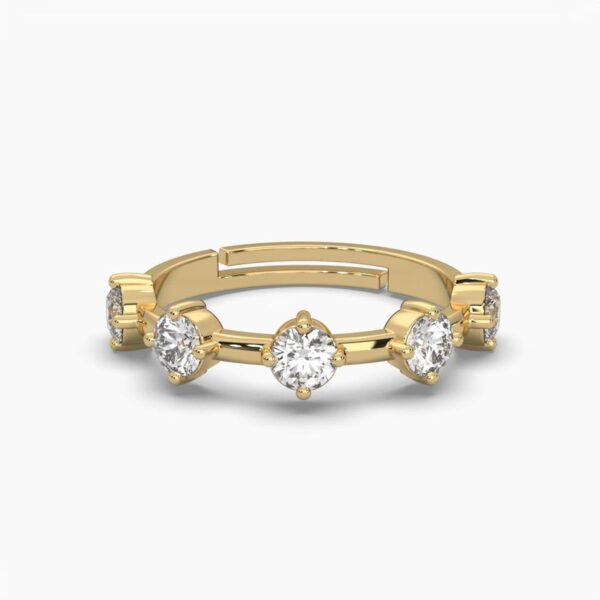 Beautiful Round Diamond Ring Made In 18/14/10 KT Gold Embellished With Certified Lab Diamonds For The Wedding And Anniversary Gift For Her