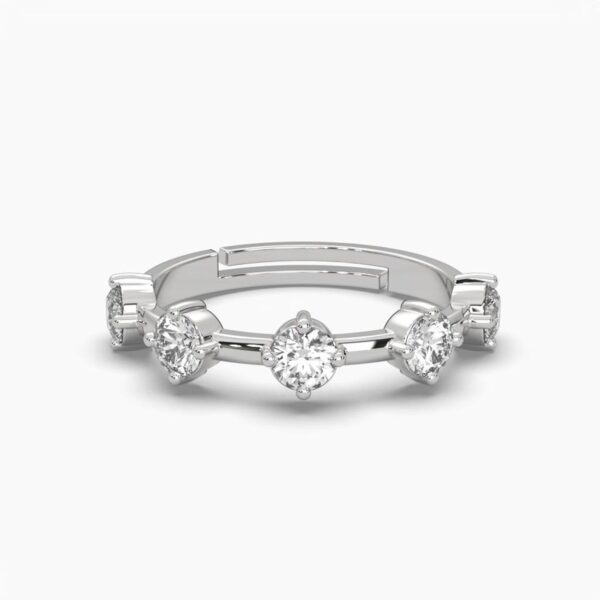Beautiful Round Diamond Ring Made In 18/14/10 KT Gold Embellished With Certified Lab Diamonds For The Wedding And Anniversary Gift For Her