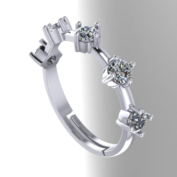 Beautiful Round Diamond Ring Made In 18/14/10 KT Gold Embellished With Certified Lab Diamonds For The Wedding And Anniversary Gift For Her