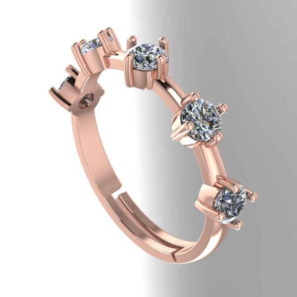 Beautiful Round Diamond Ring Made In 18/14/10 KT Gold Embellished With Certified Lab Diamonds For The Wedding And Anniversary Gift For Her