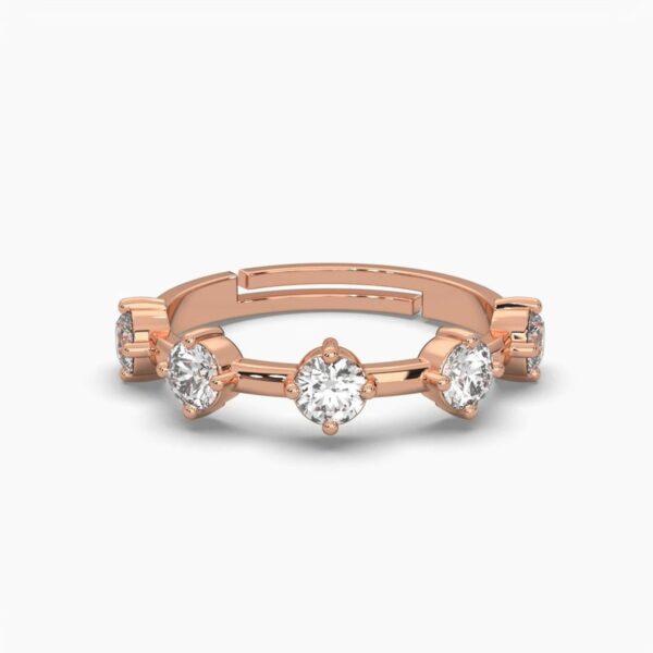 Beautiful Round Diamond Ring Made In 18/14/10 KT Gold Embellished With Certified Lab Diamonds For The Wedding And Anniversary Gift For Her