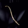 Elegant Emerald-Cut Diamond Tennis Bracelet Made In 18/14/10KT Gold Embellished With Certified Lab Diamond For The Birthday And Wedding Gift