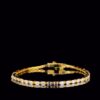 Elegant Emerald-Cut Diamond Tennis Bracelet Made In 18/14/10KT Gold Embellished With Certified Lab Diamond For The Birthday And Wedding Gift