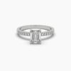 Beautiful Solitaire Emerald Ring Made In 1 8/14/10 KT Gold Embellished With Shinny Moissanite Diamonds For The Wedding And Anniversary Gift
