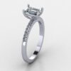 Beautiful Solitaire Emerald Ring Made In 1 8/14/10 KT Gold Embellished With Shinny Moissanite Diamonds For The Wedding And Anniversary Gift